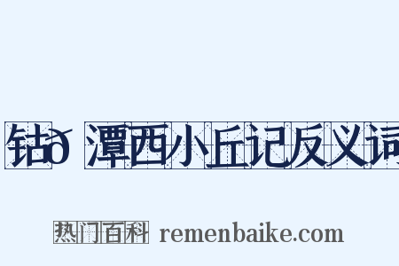 钴𬭁潭西小丘记反义词是什么意思的图片
